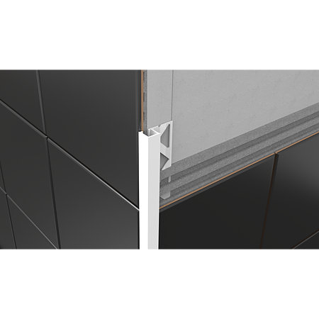 Profil de termintatie Set S88, din aluminiu, patrat, argintiu, 10 mm