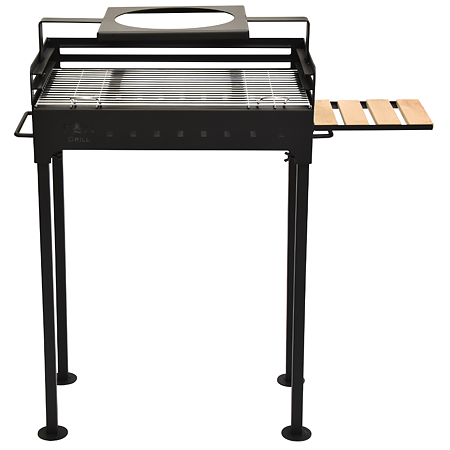 Gratar FM Grill Premium, carbuni/lemn, otel, cu suport ceaun, capac si masuta detasabila, deplasabil, 58 x 30 cm Gratar FM Grill Premium, carbuni/lemn, otel, cu suport ceaun, capac si masuta detasabila, deplasabil, 58 x 30 cm