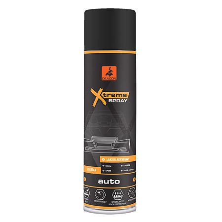 Vopsea spray auto bara protectie Dragon Xtreme, negru, mat, interior/exterior, 500 ml