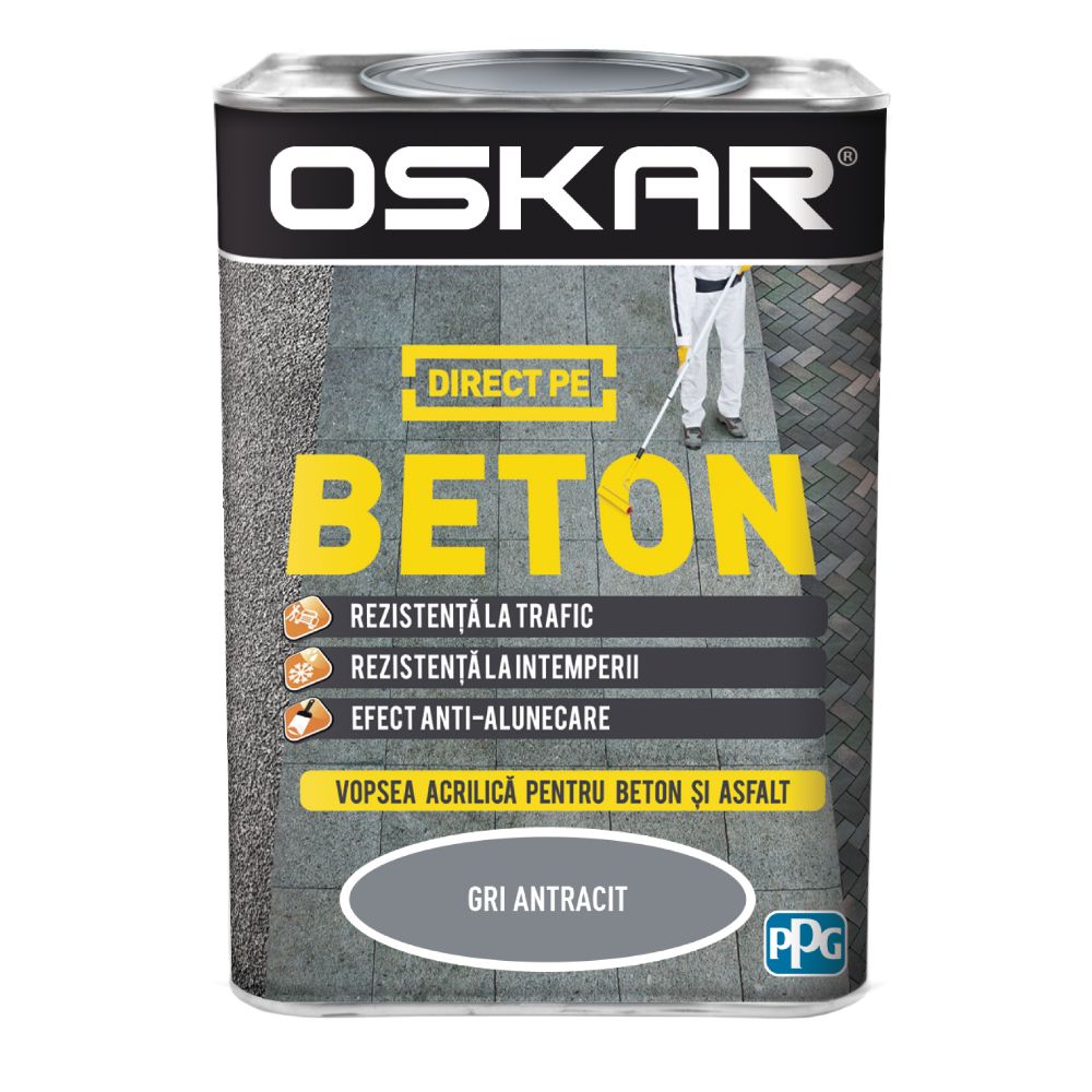 Email Oskar Direct pe beton, gri antracit, interior/exterior, 0,75 l