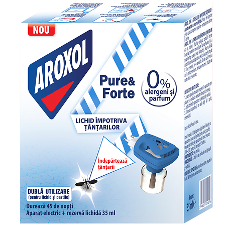 Aparat electric Pure&Forte Aroxol cu rezerva lichida 35 ml