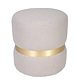 Taburet Ring, inel auriu, stofa crem T05, rotund, 38 x 38 x 40 cm