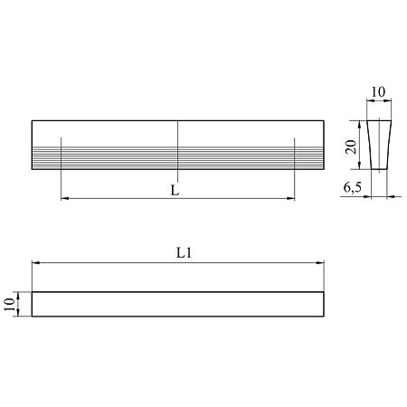 Maner AA325 96 mm, aluminiu mat