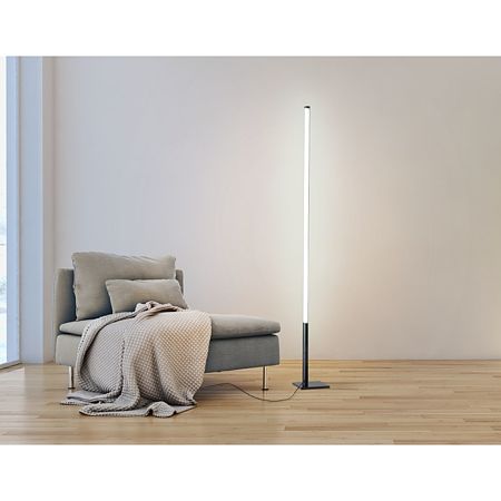 Lampadar Picacha, LED, aluminiu si otel, 13.5 W, negru, 20 x 20 x 150 cm