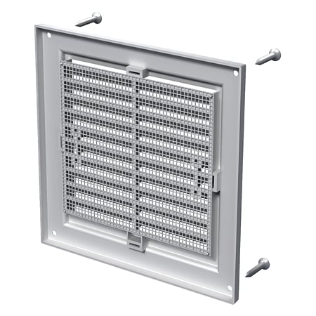 Grila ventilatie patrata Vents MV, PVC, 350 x 350 mm, alb