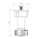 Picior mobilier, plastic, negru, reglabil, D26 mm, 100 mm