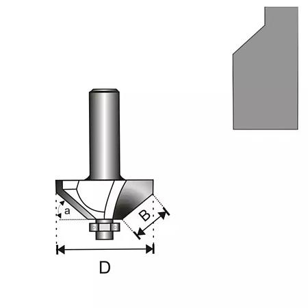 Freza lemn Dedra, otel, 2 lame tungsten, prindere standard, 6 x 26.6 mm