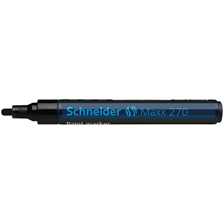 Marker permanent Schneider 270 varf rotund, 3 mm, cu vopsea neagra