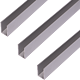 Profil tip U, aluminiu, 12,5 x 20 x 1 mm, L 2 m