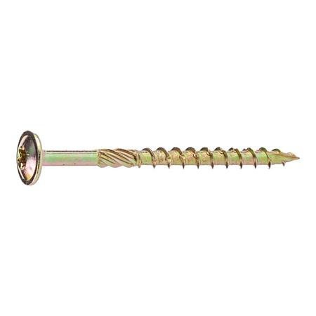 Surub dulgherie cap plat, otel zincat galben, TX30, 6 x 260 mm