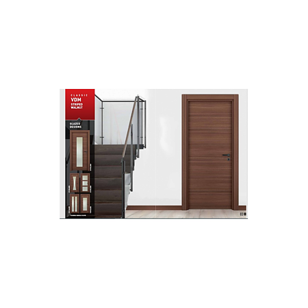 Usa interior plina, Variodor Striped Walnut, nuc, 198 x 80 cm, dreapta