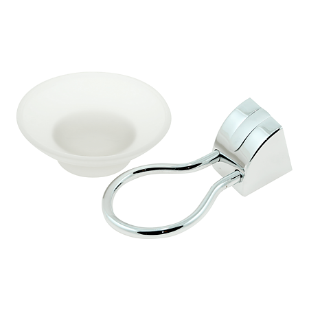 Suport simplu pentru sapun Ferro Cascata E02, crom, alb