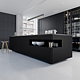 Panou decorativ Linea Slim, 3 lamele, MDF, negru, interior, 265 x 15 cm