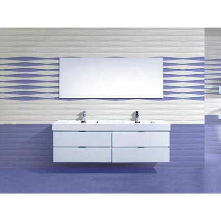 Faianta baie / bucatarie rectificata Cielo Stripes, alb-mov, lucios, model, 60 x 30 cm Faianta baie / bucatarie rectificata Cielo Stripes, alb-mov, lucios, model, 60 x 30 cm