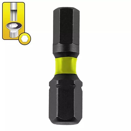 Bit de impact hexagonal Dedra, 5 x 25 mm, 2 bucati