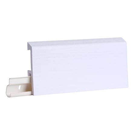 Plinta pardoseala Duflex Snow White 910, polimer flexibil, rezistenta la apa, finisaj mat, alb, 2000 x 80 x 18 mm