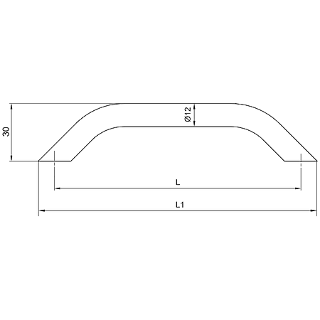 Maner Ika BR-256, aluminiu, satin-argint, 160 mm