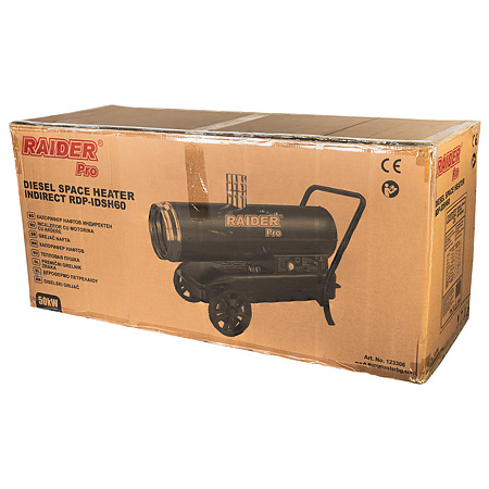 Tun de caldura Raider RDP-IDSH60, diesel, putere 50 kW, debit 1400 mch, rezervor 50 l