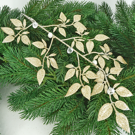 Decoratiune de Craciun crenguta cu perle, plastic, 30 cm