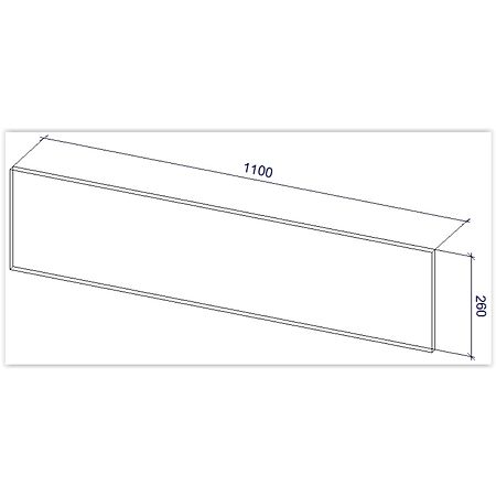 Polita Ferrara din pal melaminat, stejar, 110 x 26 cm