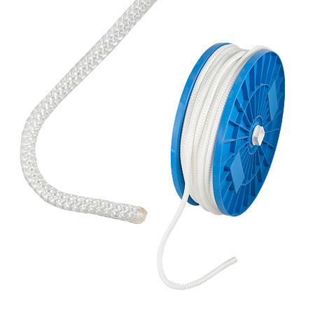 Sfoara din poliester, tip cordelina, alba, 8 mm Sfoara din poliester, tip cordelina, alba, 8 mm