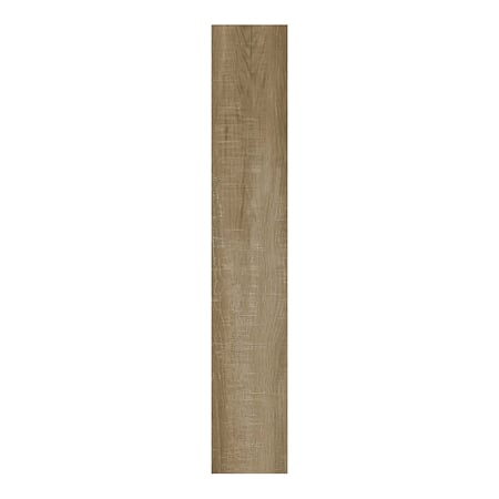 Gresie tip parchet interior-exterior Kai Segura, portelanata, maro, aspect de lemn, finisaj mat, 20.4 x 120.4 cm