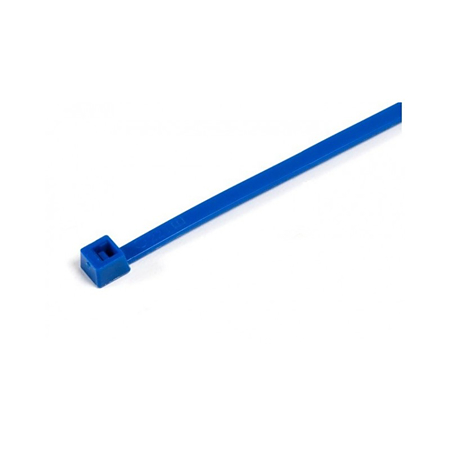 Coliere din plastic, poliamida 6.6, albastru, 140 x 3.5 mm, 100 bucati