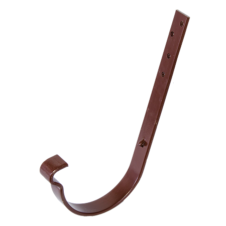 Carlig metalic lung jgheab Novatik Ronda, 125 mm, maro RAL 8017