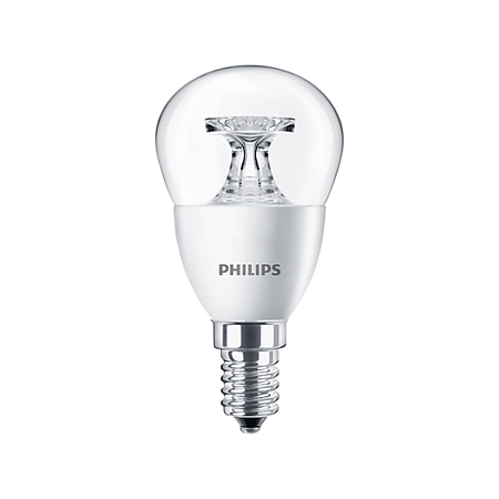 Bec LED Philips, CorePro lustre ND, 5.5-40 W, 520 lm, 840, P45 CL, E14, alb rece