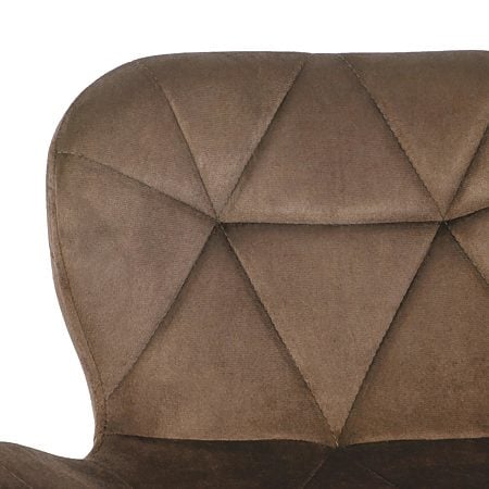 Scaun bucatarie / living Eliza, tapitat, catifea, cadru de lemn, maro, max. 110 Kg., 73 x 47 cm