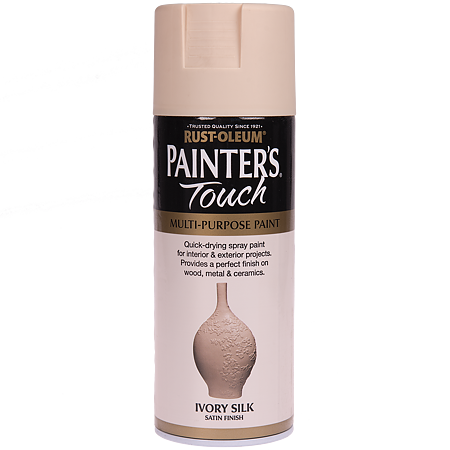 Vopsea spray decorativa Rust-Oleum Painter`s Touchs, ivoriu silk, lucios, interior/exterior, 400 ml