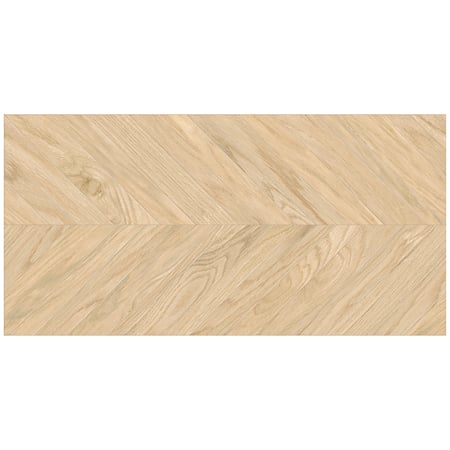 Gresie portelanata exterior/interior KAI Tilia Beige, rectificata, tip chevron, mat, decor lemn, bej, 60 x 120 cm