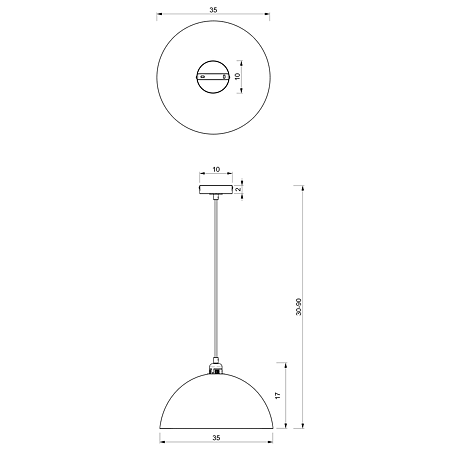 Suspensie Beta, 1xE27, metal, alb/auriu