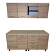 Mobilier pentru bucatarie Alina, stejar sonoma si wenge, 1,6 m Mobilier pentru bucatarie Alina, stejar sonoma si wenge, 1,6 m