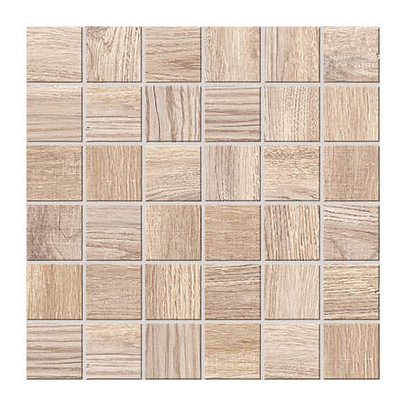 Mozaic portelanat Cesarom Legno Miele, rectificat, mat, bej, 30 x 30 cm