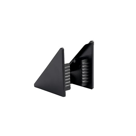 Set terminatii profil inaltator blat de bucatarie, plastic, negru, 2 bucati