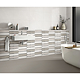 Faianta baie rectificata glazurata Fresno LT 22183-A, crem si bej, lucios, aspect marmura, 30 x 60 cm