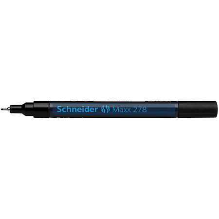 Marker permanent Schneider, varf subtire, 0.8 mm, cu vopsea neagra