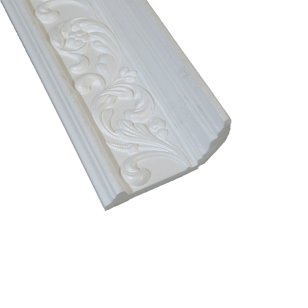 Bagheta decorativa DP195, alb, polistiren extrudat, 2 m