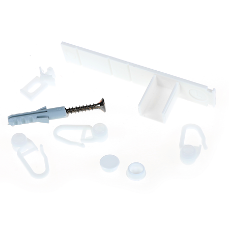 Set accesorii pentru sina perdea sau draperie 120-180 cm, plastic, alb Set accesorii pentru sina perdea sau draperie 120-180 cm, plastic, alb