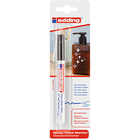 Marker permanent Edding 751, 1-2 mm, negru