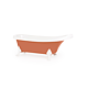Cada baie freestanding Fibrex Knossos, compozit, portocaliu, 170 x 70 x 67 cm