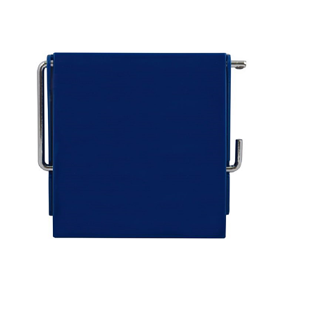 Suport hartie igienica MSV, plastic-metal, albastru, 13 x 15 x 11,5 cm