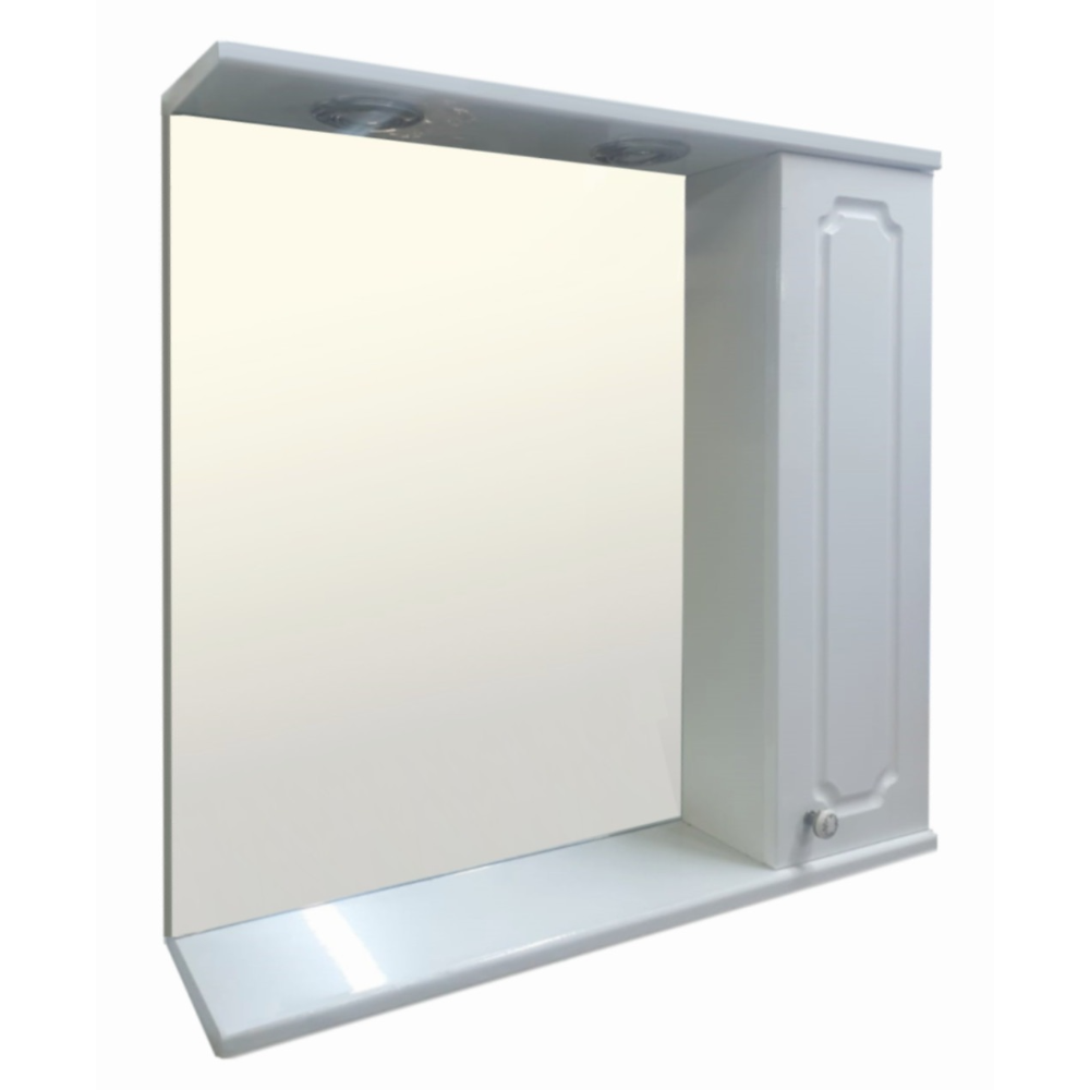 Oglinda cu dulap Sanitop Rustik, MDF/PAL, alb, 60 x 68 x 16 cm alb