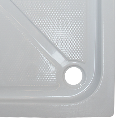 Cadita de dus Fibrex, acril sanitar, patrata, 90 x 90 x 13 cm