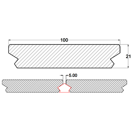 Profil fatada periat, pin termotratat, 3000 x 100 x 21 mm, 6 bucati/pachet Profil fatada periat, pin termotratat, 3000 x 100 x 21 mm, 6 bucati/pachet