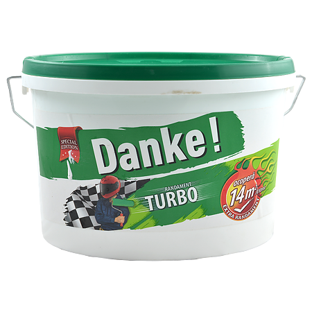 Vopsea lavabila pentru interior Danke Turbo, 2,5 l, alb