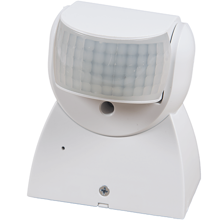 Senzor de miscare infrarosu, 180 grade, 1200 W, IP65, alb