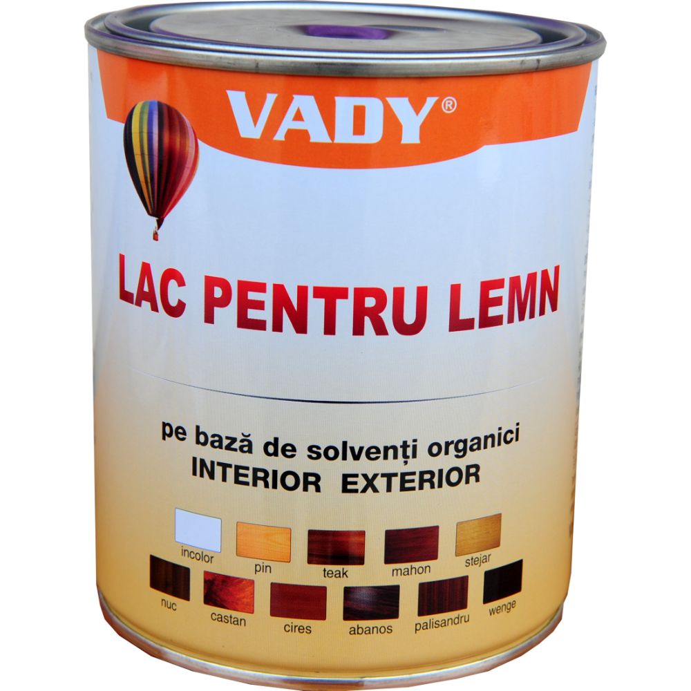 Lac alchidic Vady pentru lemn, mahon, 0,75 L