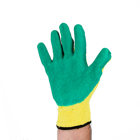 Manusi protectie Meralda, latex/material textil, marimea 9, verde